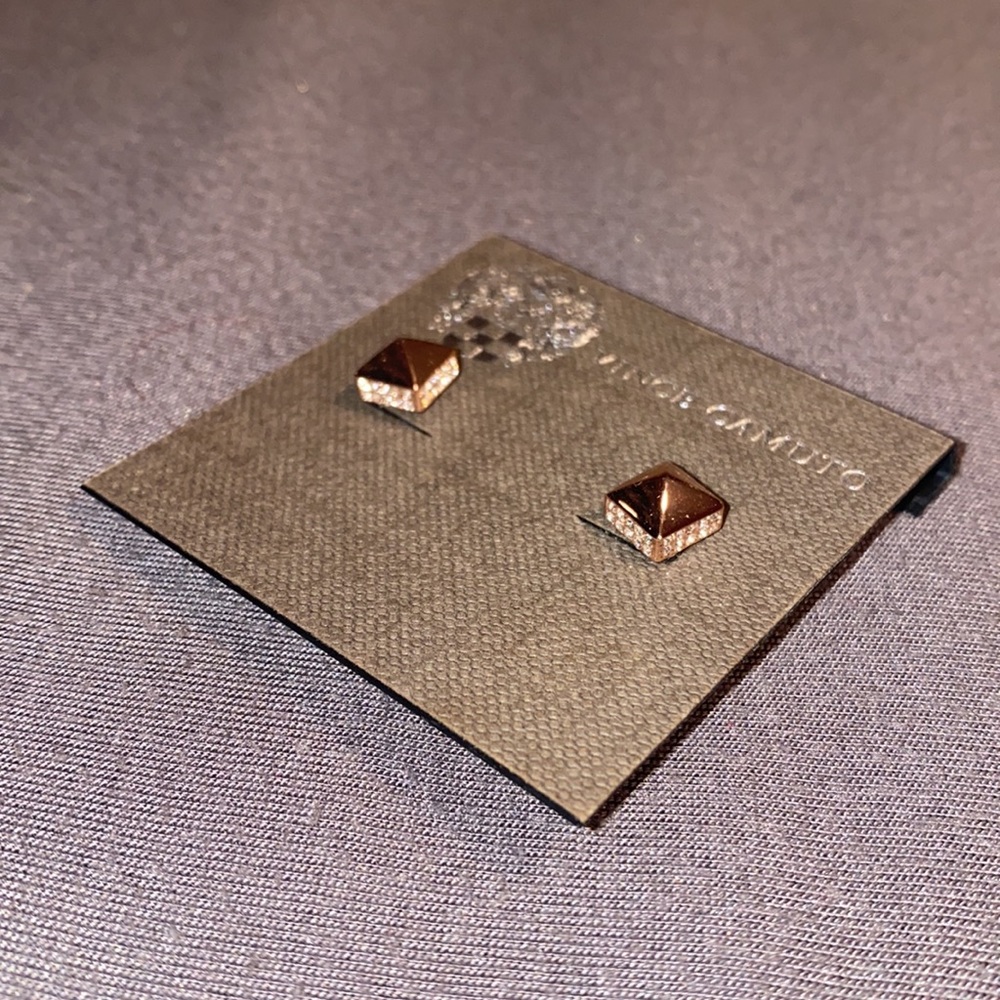 Vince Camuto Stud Earrings with Rhinestones on the sides